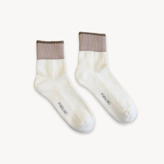 Block Pima Cotton Sock- Sandbanks