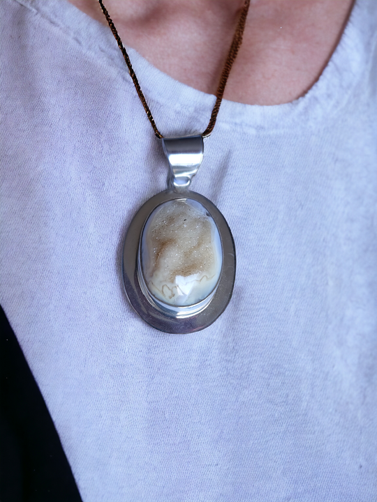 Druzy Sterling Silver Pendant