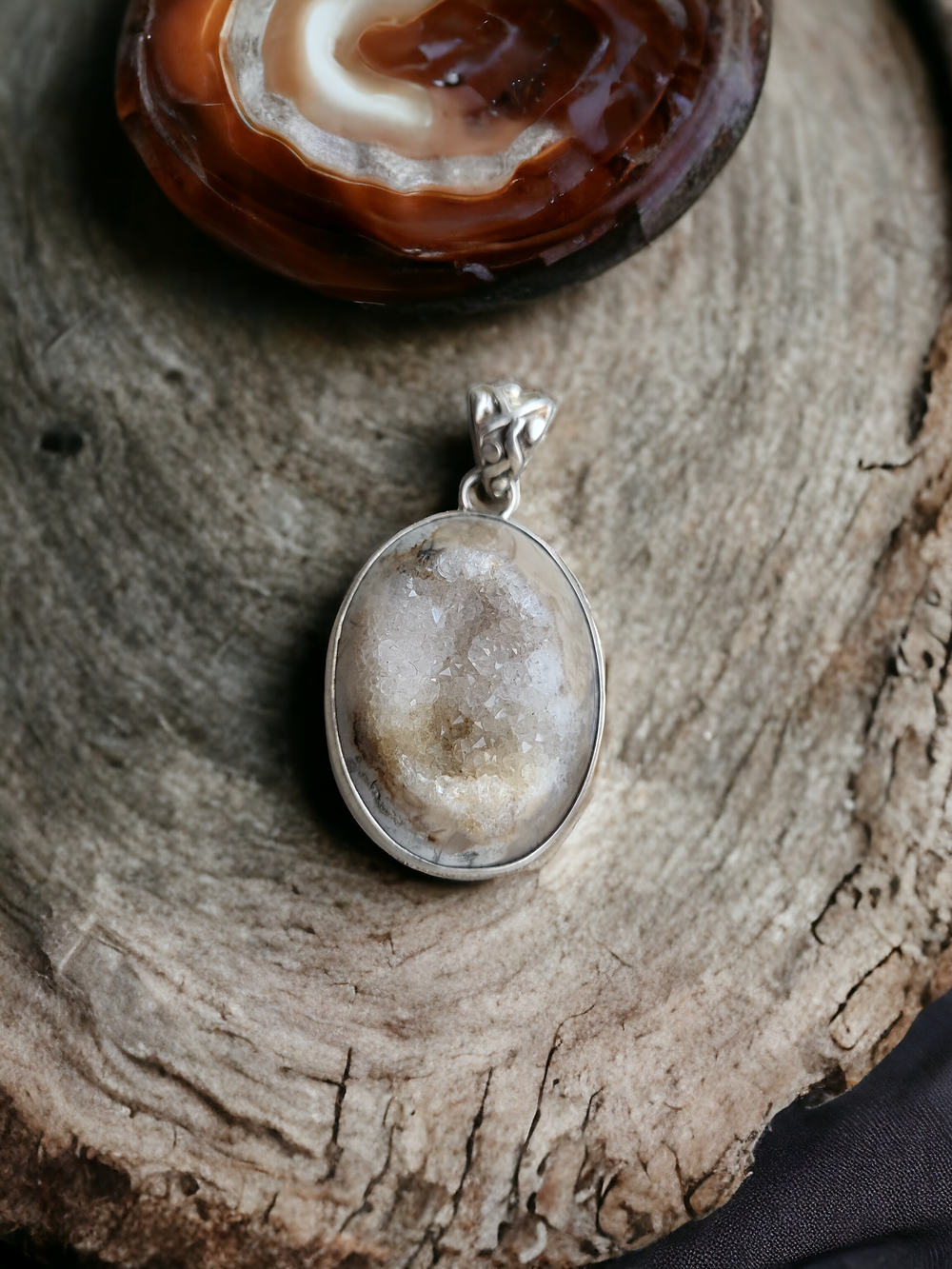 Druzy Sterling Silver Pendant