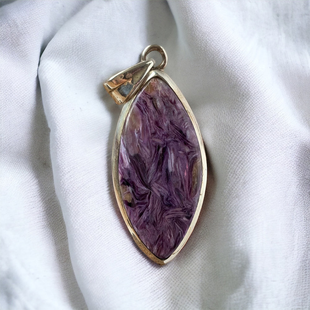 Indian Sugilite Sterling Silver Pendant