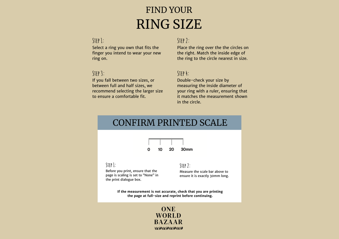 Printing Ring Sizing Guide