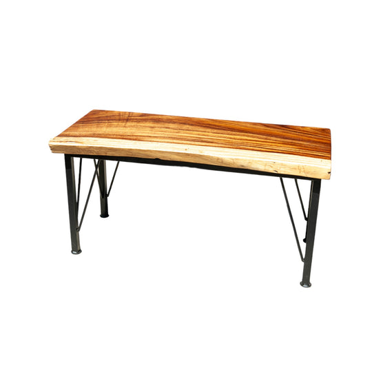 Indian Iron and Teak Accent Bench