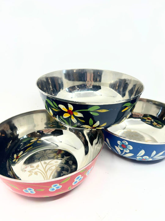 Hand Painted Stainless Steel Bowl (Large)