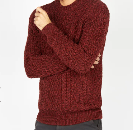 Cuileann Aran Crew Neck Sweater Sable Marl