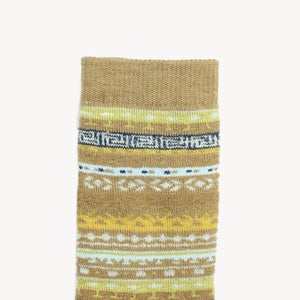 Crew Alpaca Socks- Multi Mocha