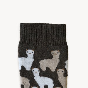 Alpaca Socks- Herd Chocolate