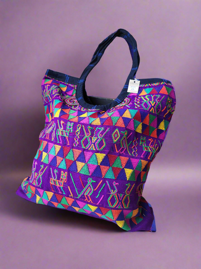 Guatemalan Handcrafted Tote - Purple