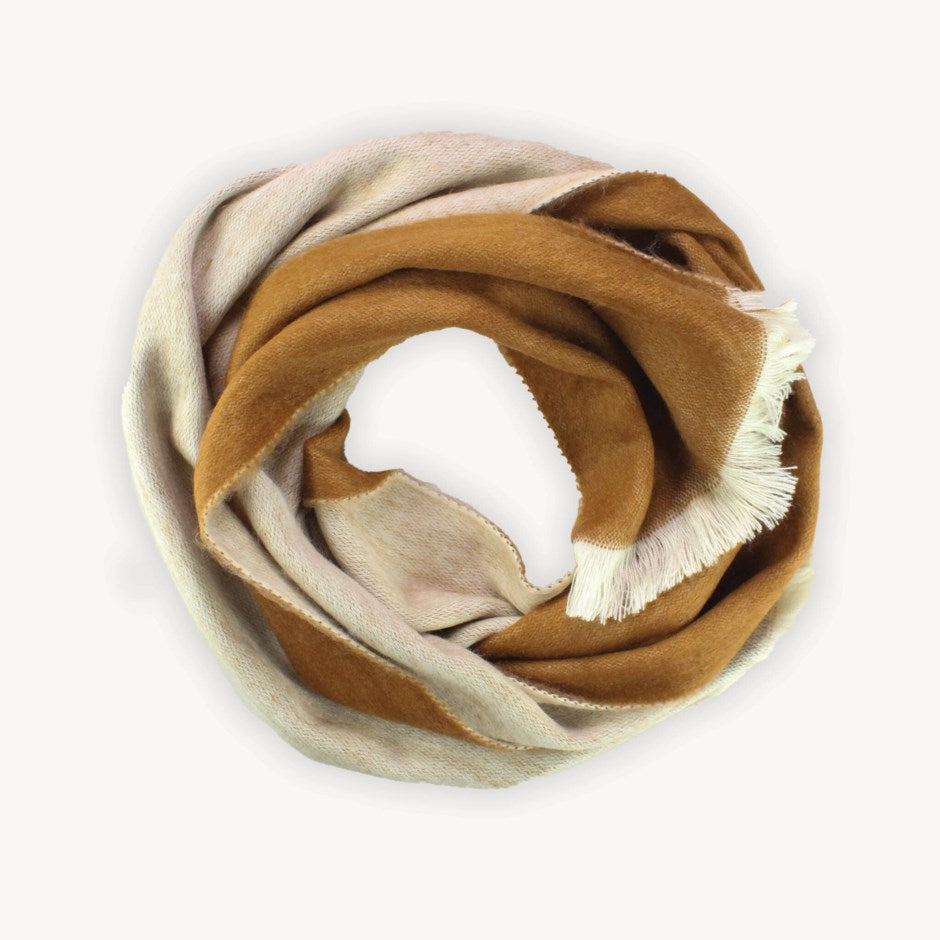 Alpaca Scarf - Reversible Cafe Au Lait