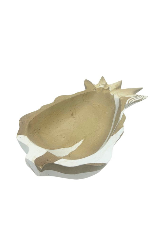 Mango Wood Pineapple Dish-10" (Latte)