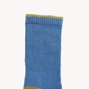 Heel/Toe Socks - Pack of 2- Brown/ Blue