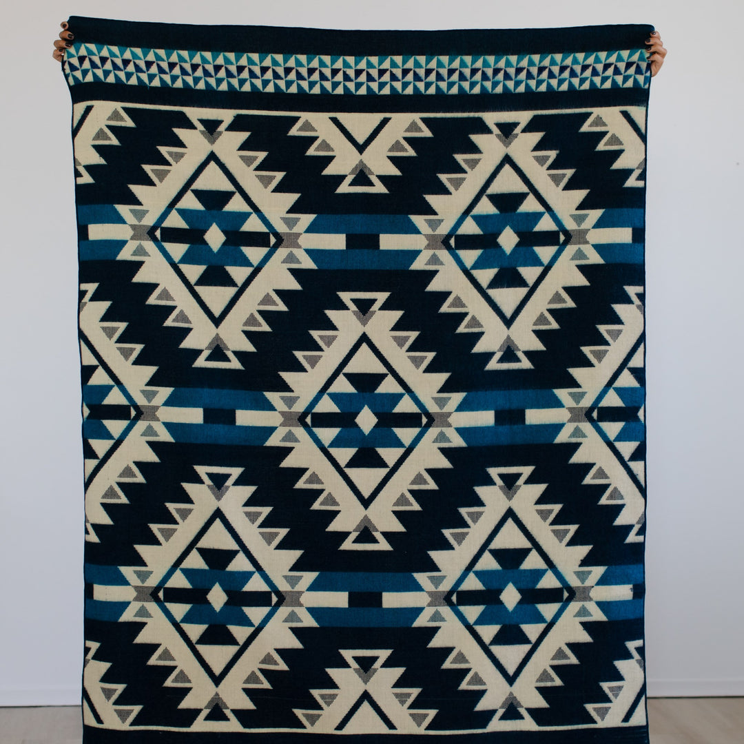 Southwest Blanket - Throw - Diamond Navy Teal