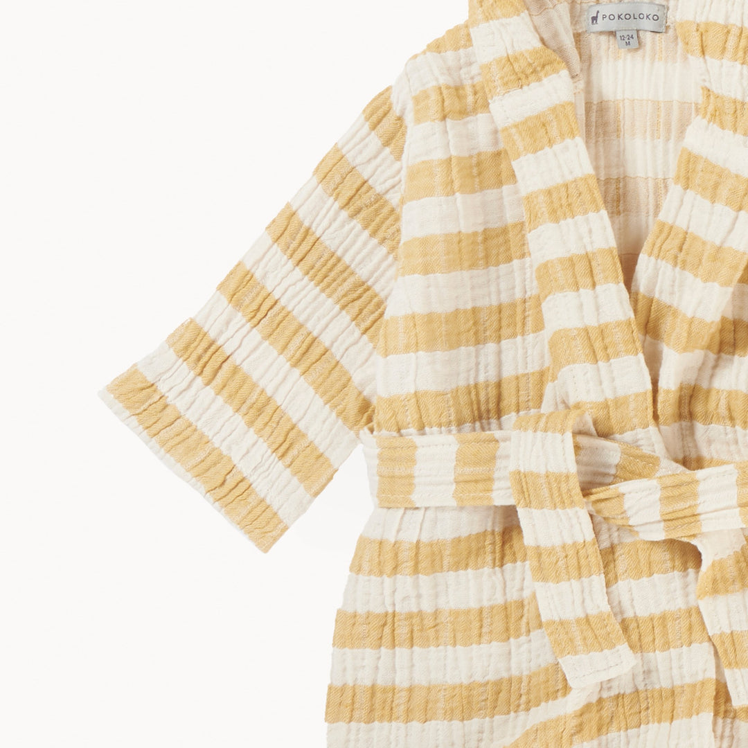 Striped Crinkle Kids Robe