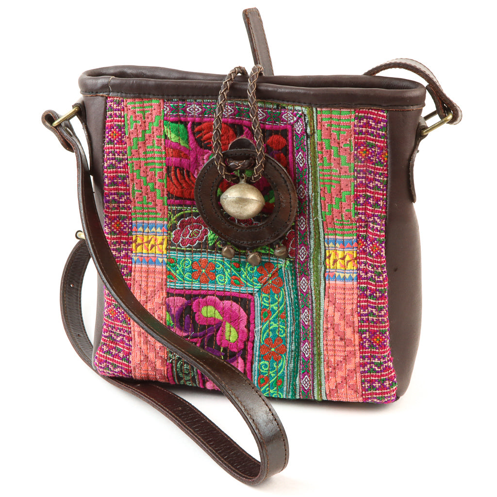 Hmong Hill Tribe Leather Bag