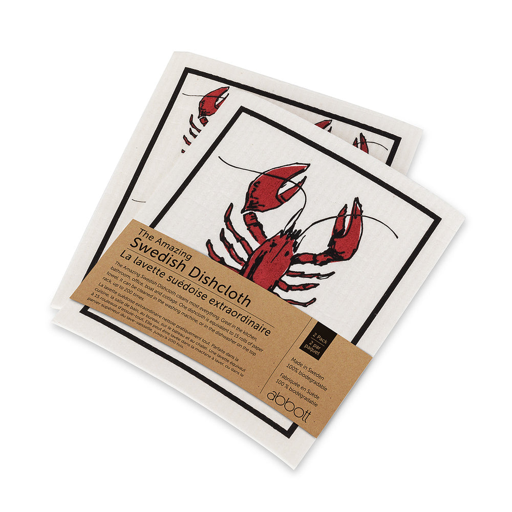 Torchon Suédois - Homard - Lot de 2