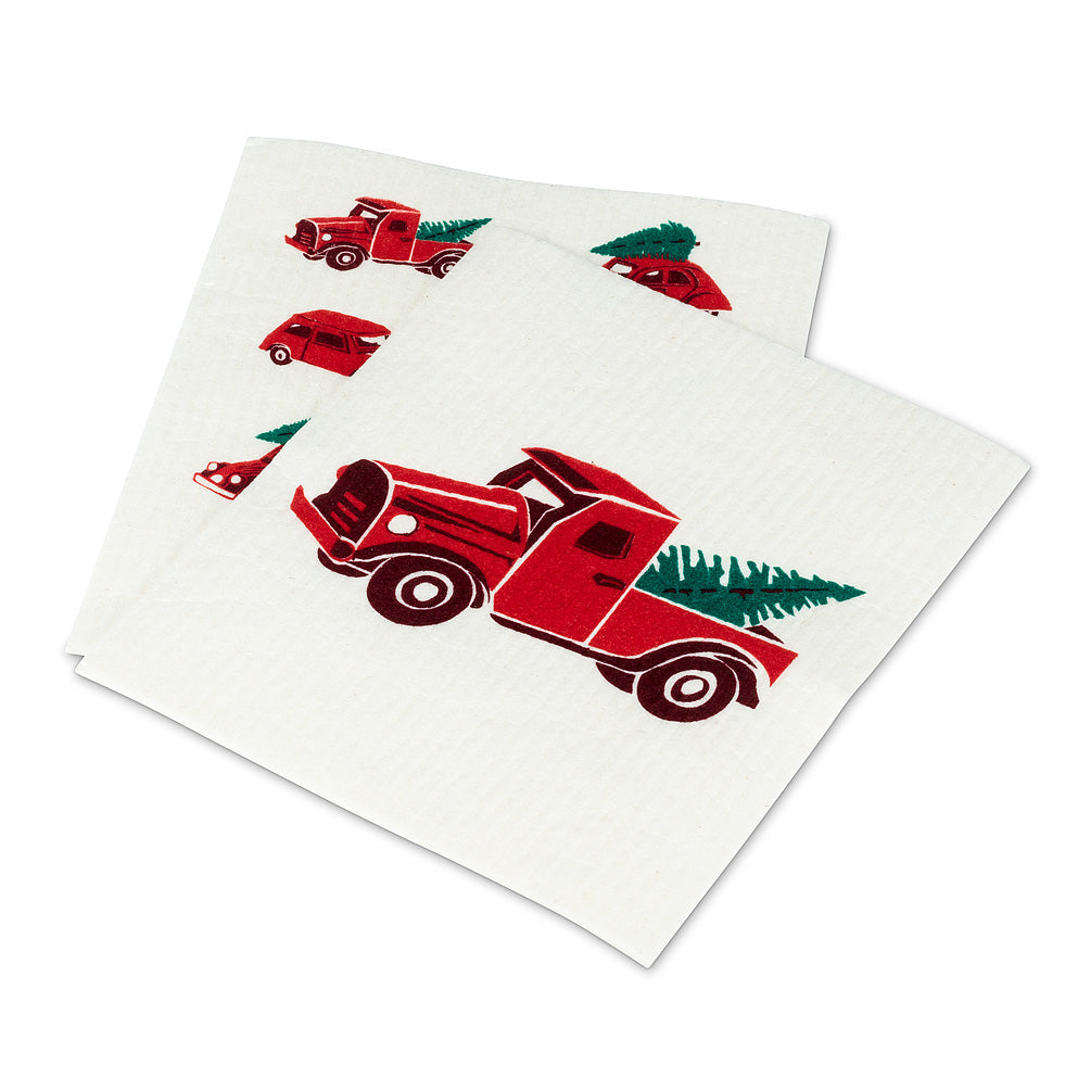 Swedish Dishcloth - Set of 2 - Trucks & Trees