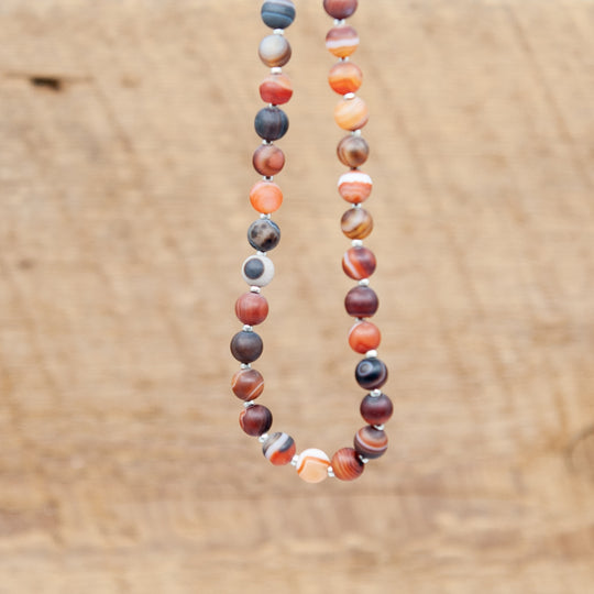 Perles Agate Mala - 6mm