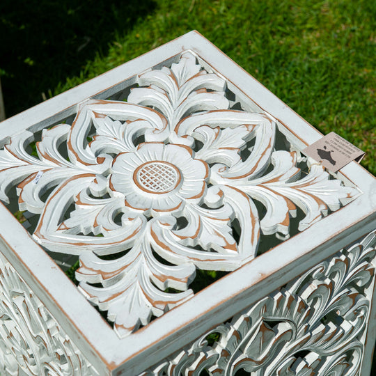 Balinese Ornate Carved Accent Table