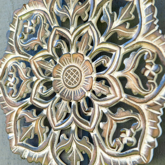 Bali Carved Flower Panel