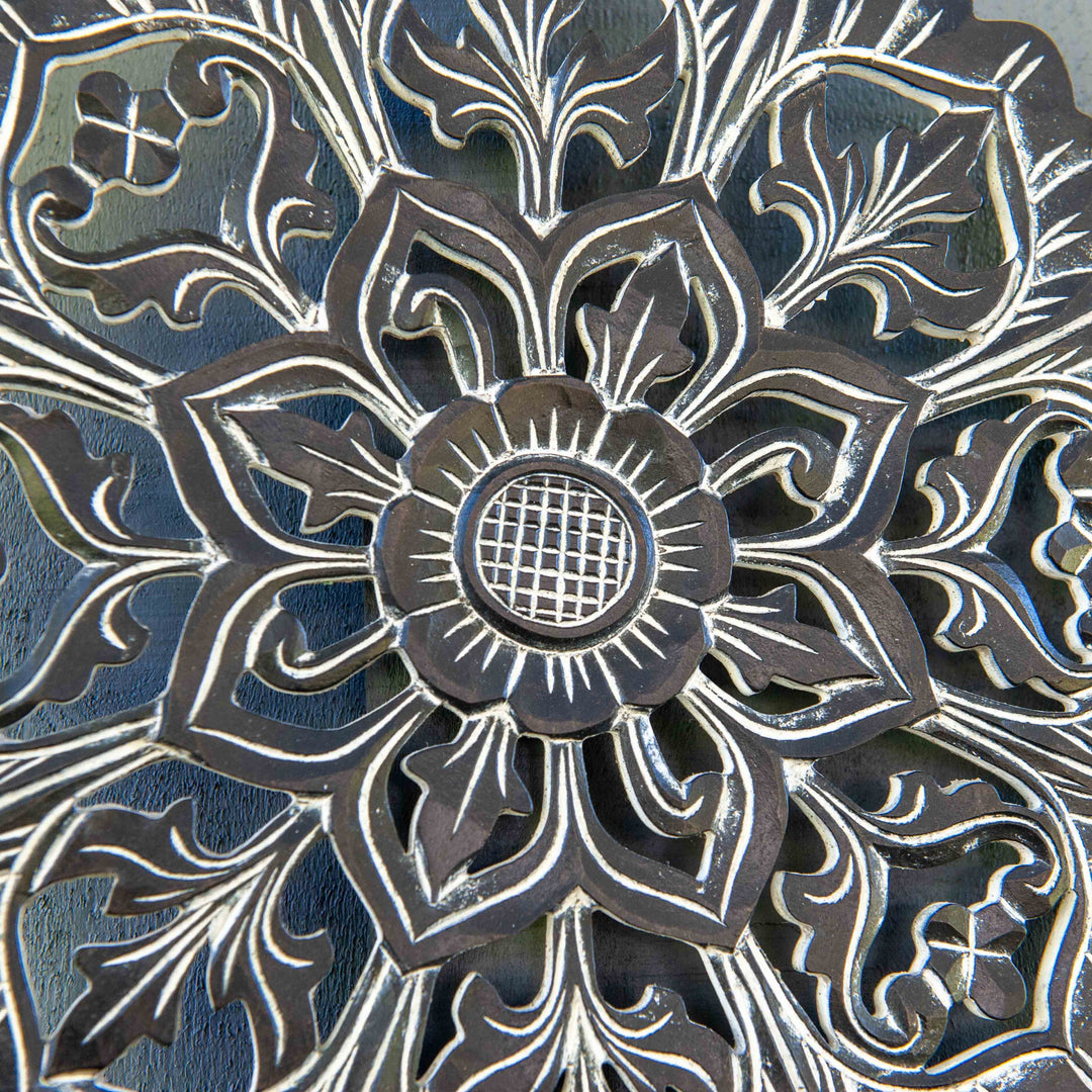 Bali Carved Flower Panel