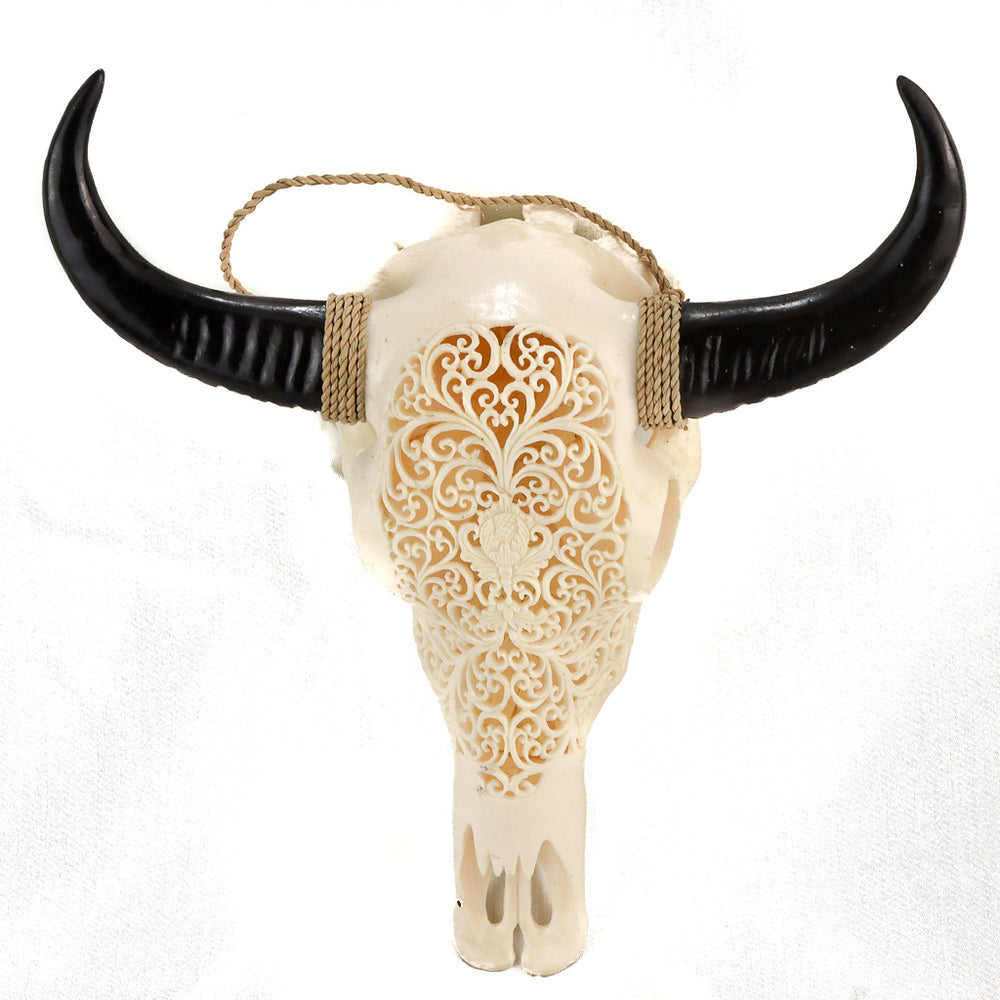 Ornate Resin Skull - Large