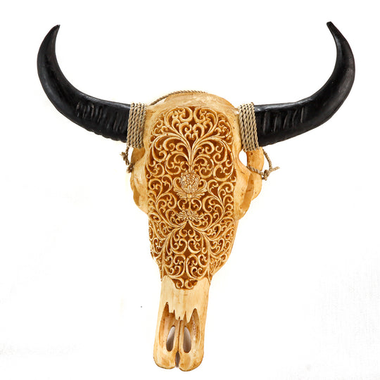 Ornate Resin Skull - Large