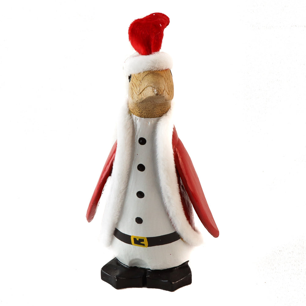 Pingouin Père Noël Racine de Bambou