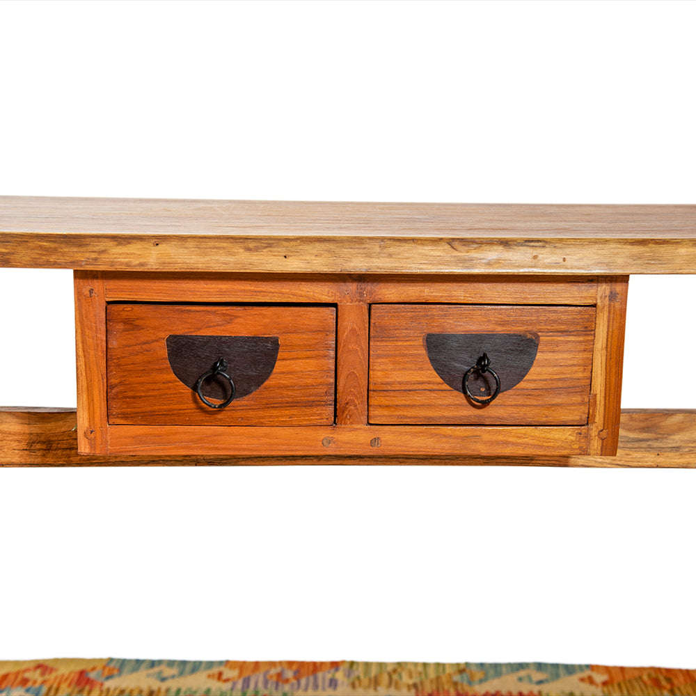 Thai Teak Console with Iron Handles