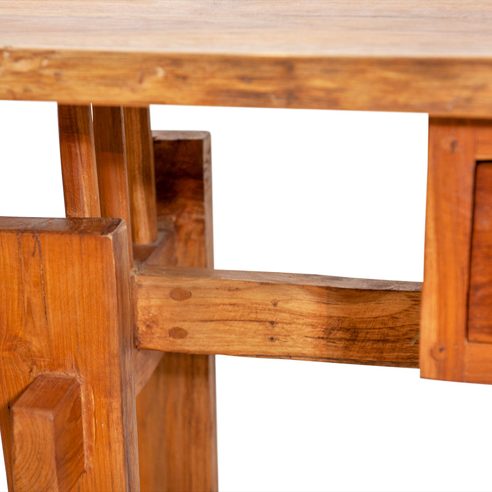 Thai Teak Console with Iron Handles