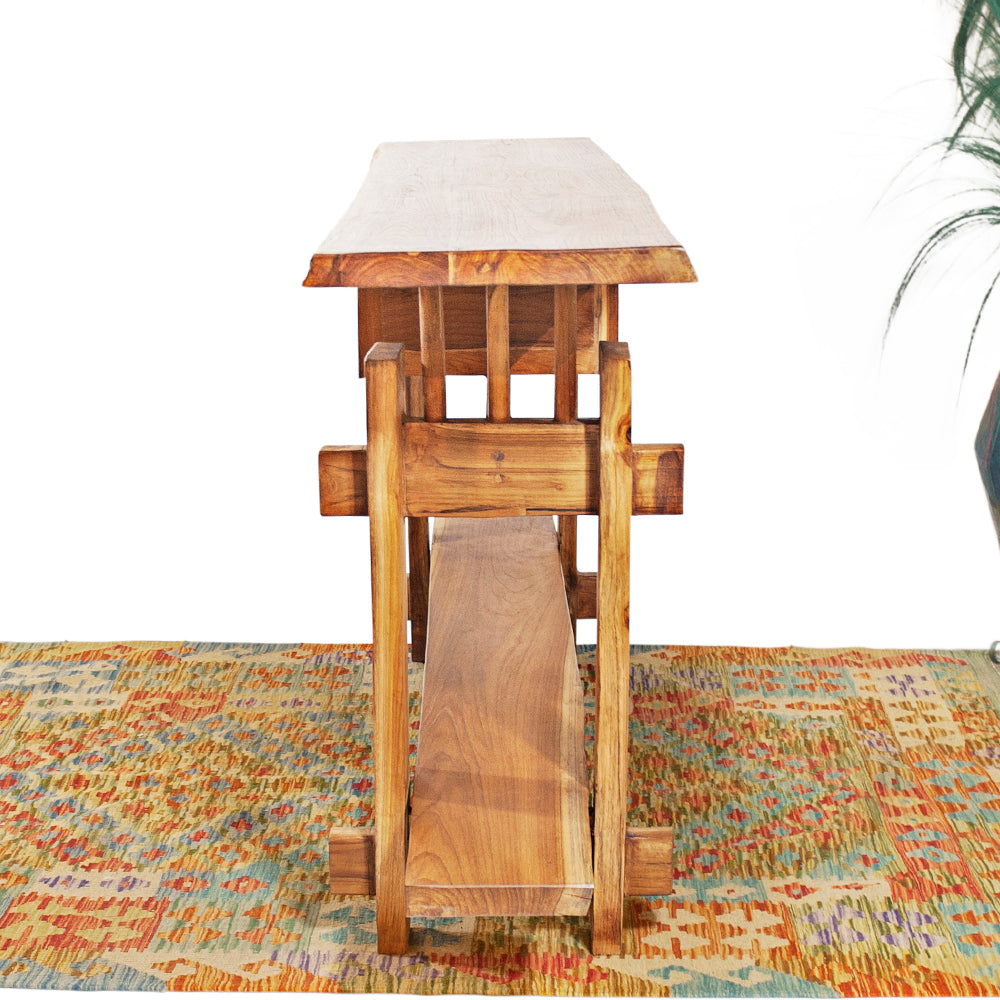 Thai Teak Console with Iron Handles