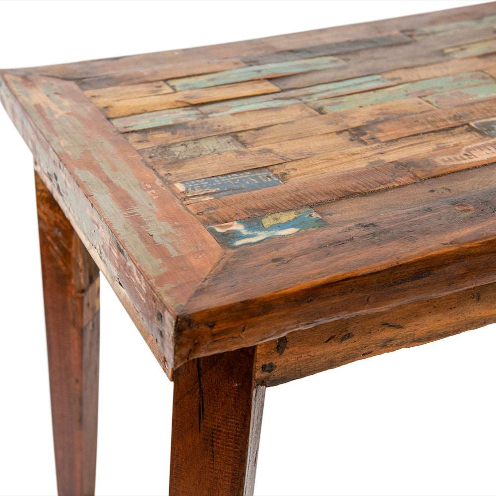 Reclaimed Wood and Teak Dining Table