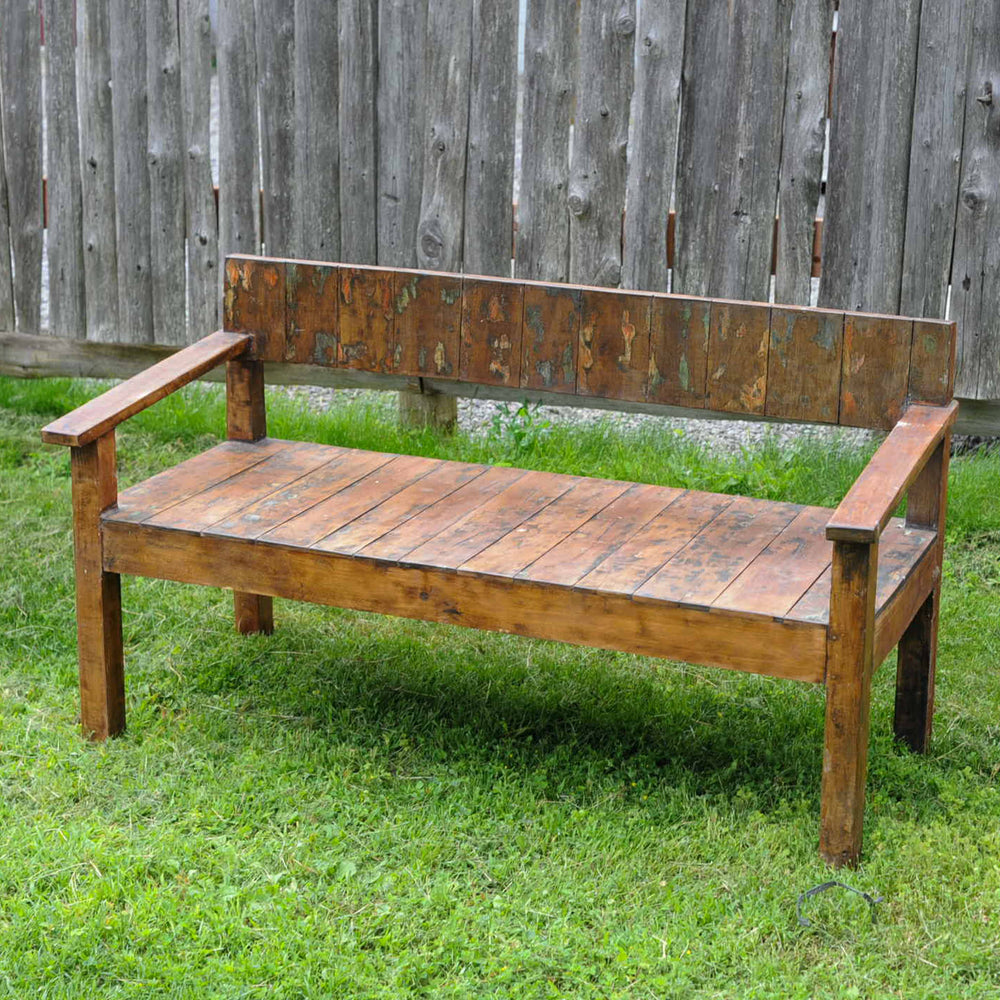 Photo of Long Recycled Wood Bench 