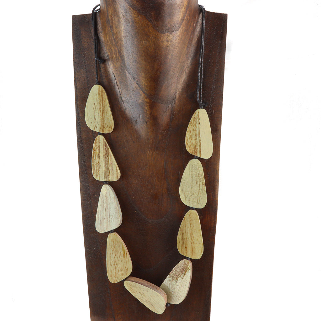 Collier Legian en Bois - Blanc