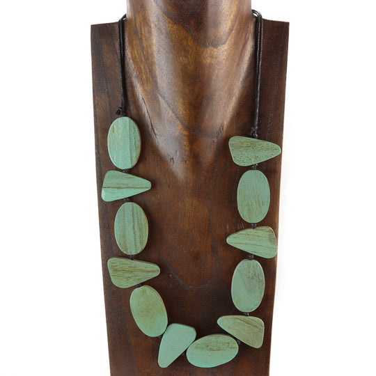 Collier Legian en Bois - Turquoise