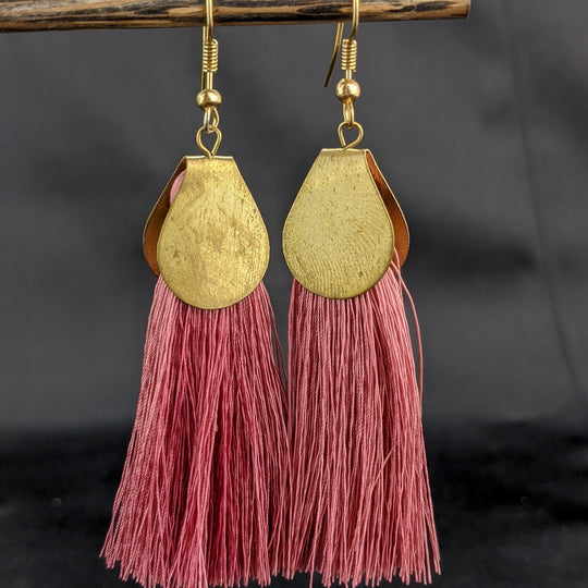 Brass Rounded Tassel Earring