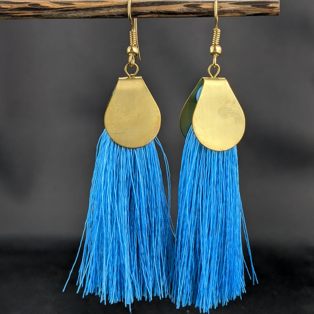 Brass Rounded Tassel Earring