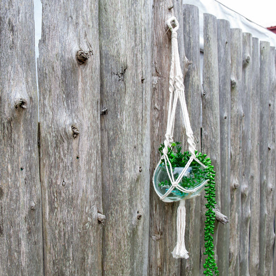 Porte-plantes suspendus en macramé - Petit