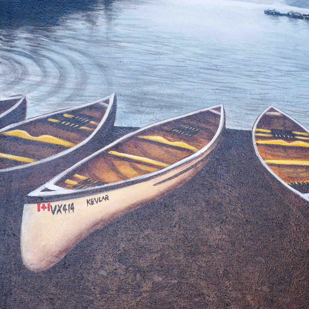 Canoes Ready to Launch - Painting