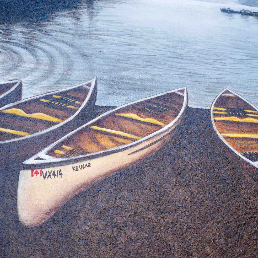 Canoës prêts à lancer