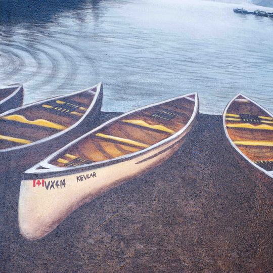 Canoes Ready to Launch - Painting