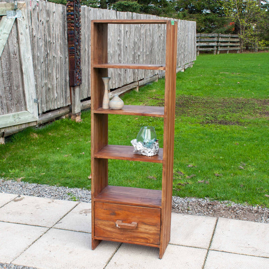 Balinese Rustic Reclaimed Wood Bookshelf