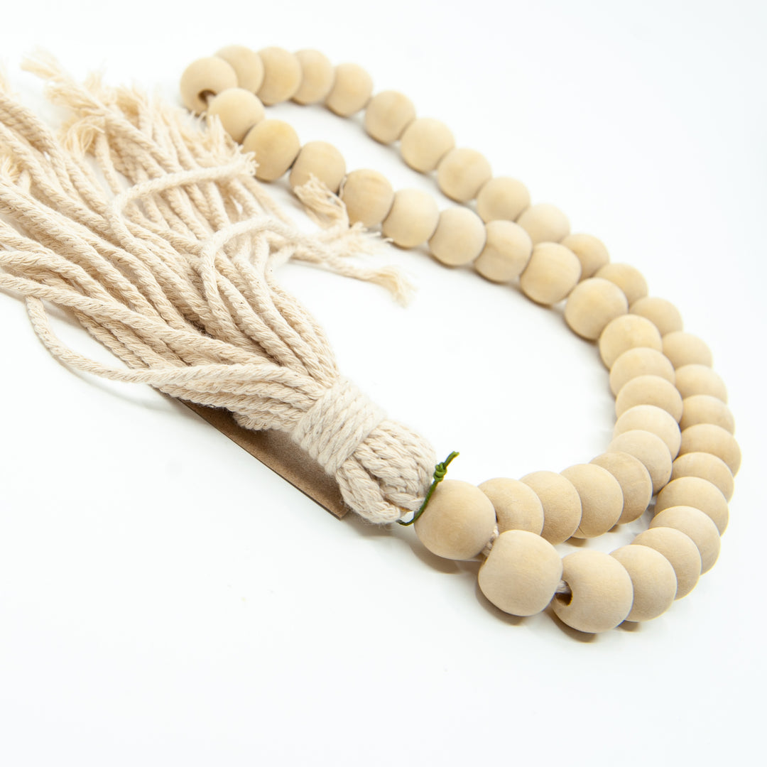 Decorative Beads (20mm)- White Tassel