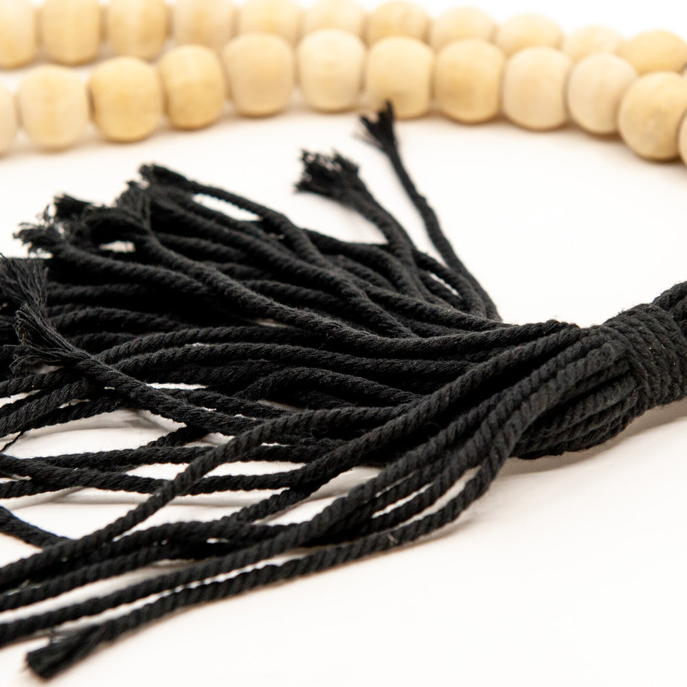 Decorative Beads (20mm)- Black Tassel