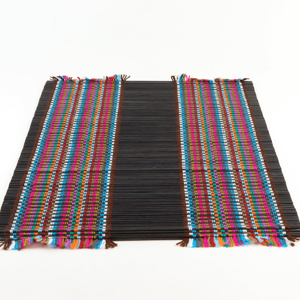 Bamboo Placemat - Set of 6 -  Multicolour