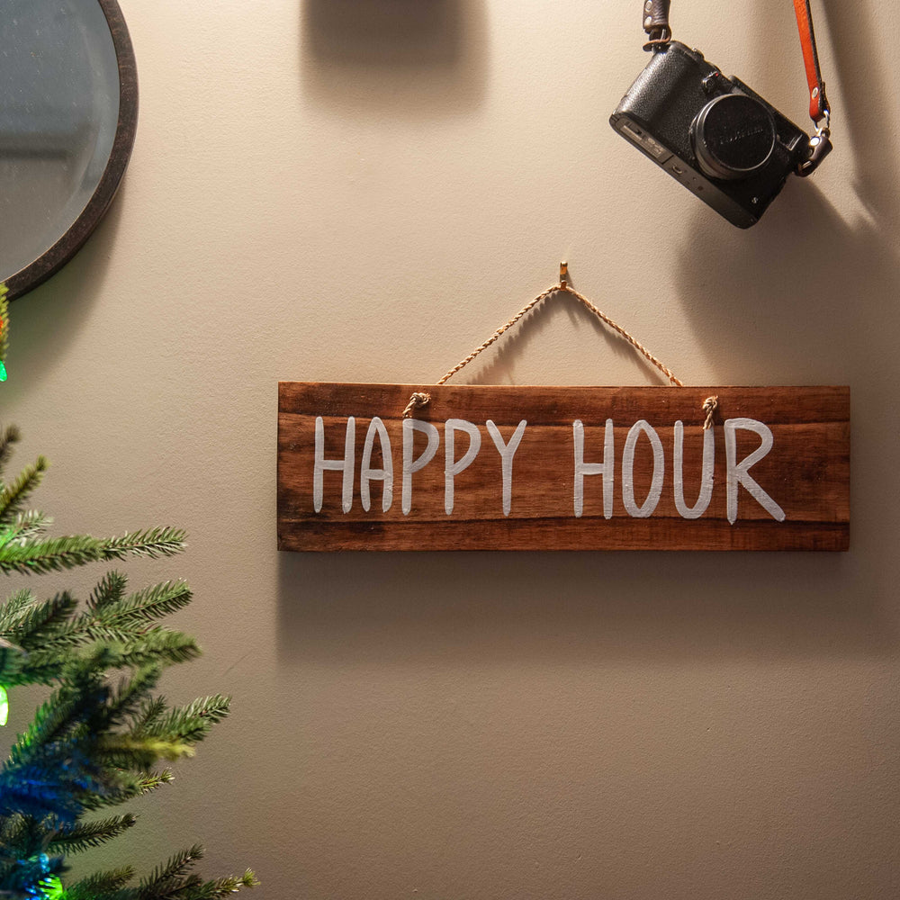 Happy Hour Wooden Sign