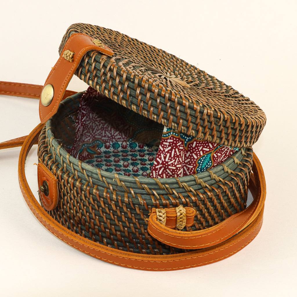 Boho Bag - Brown & Grey - Round