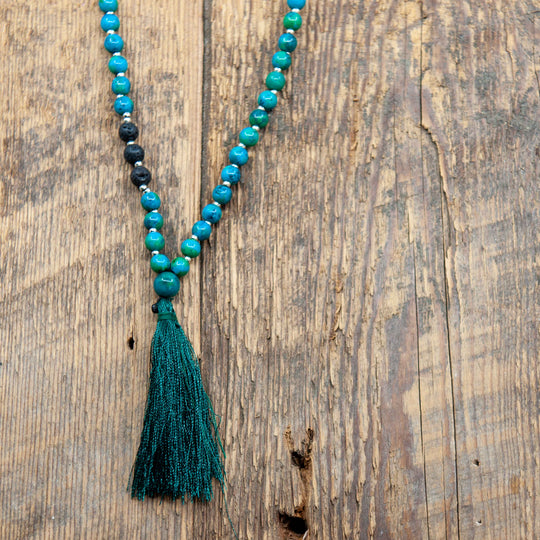 Perles Mala Chrysocolle - 6mm