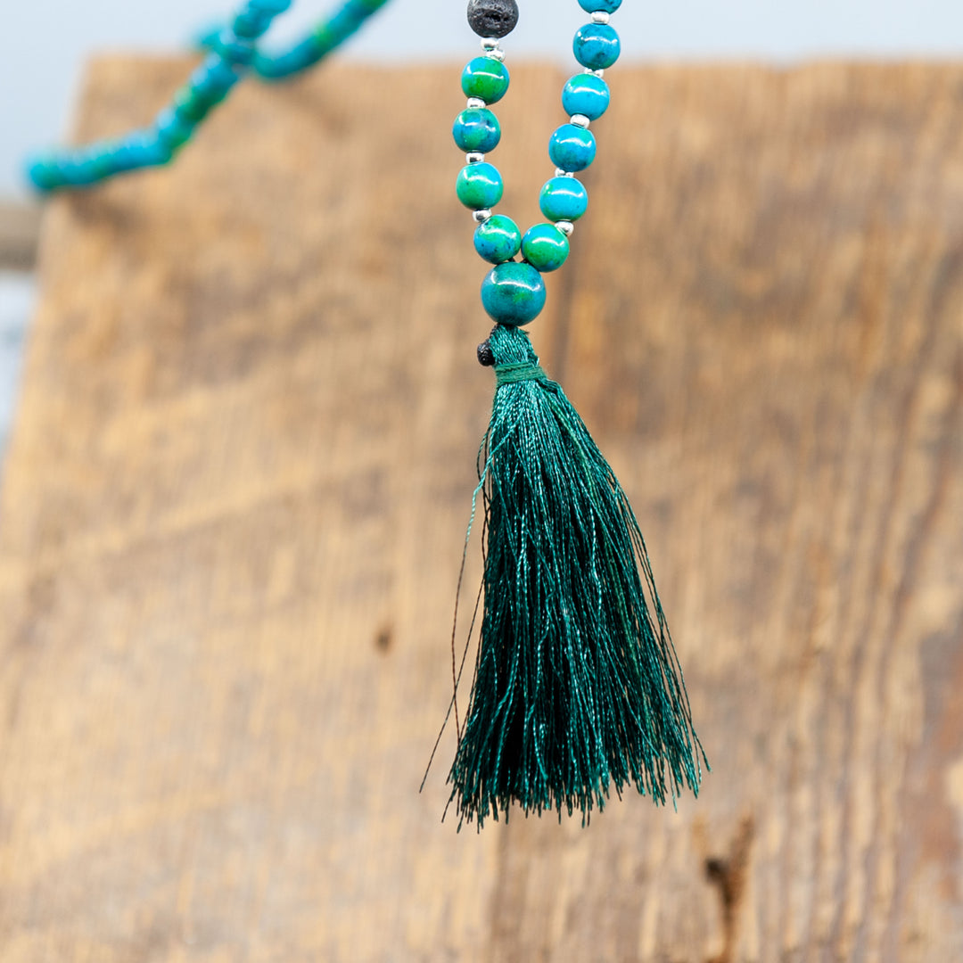 Perles Mala Chrysocolle - 6mm