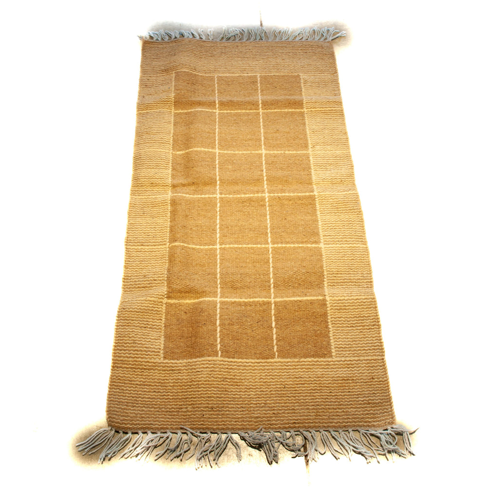 Egyptian Cotton Kilim - 2 M x 0.7 M - Tan