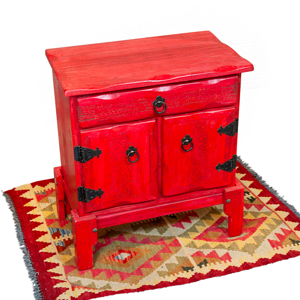 Mexican Two Cupboard End Table