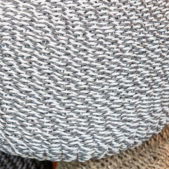 Woven Seagrass Poufs